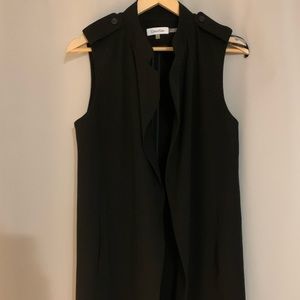 Calvin Klein  Long line open front vest